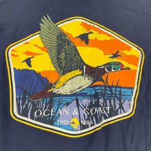 Ocean & Coast Mens Blue Long Sleeve Graphic T Shirt Size Small